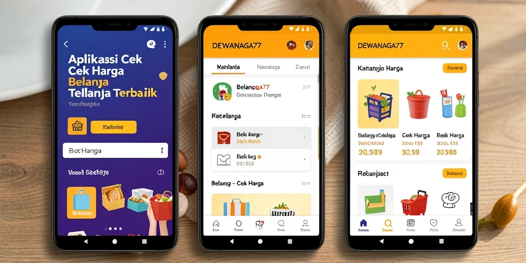Antarmuka DEWANAGA77 menampilkan perbandingan harga yang jelas dan informatif.