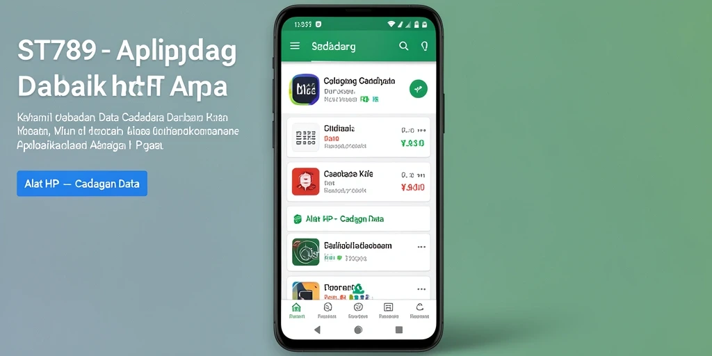 Tampilan antarmuka ST789 yang sederhana dan fungsional untuk pencadangan data.