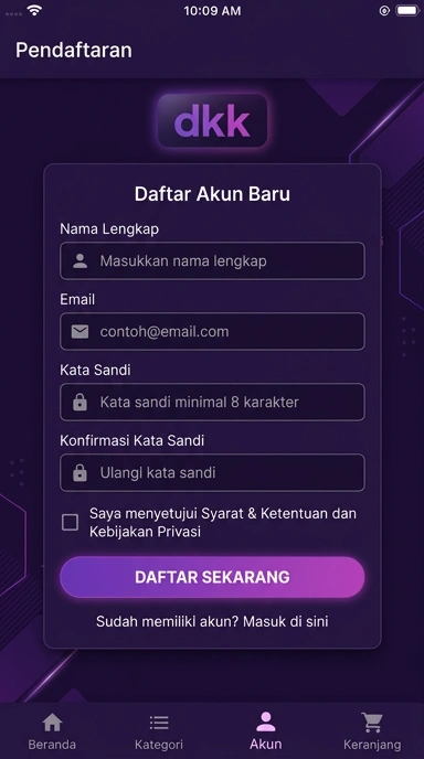 Panduan Registrasi Akun dkk untuk Pengguna Android